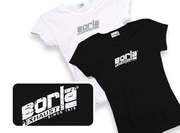 Borla 21268 Women’S Distressed White Scoop-Neck T-Shirt (Medium) 1