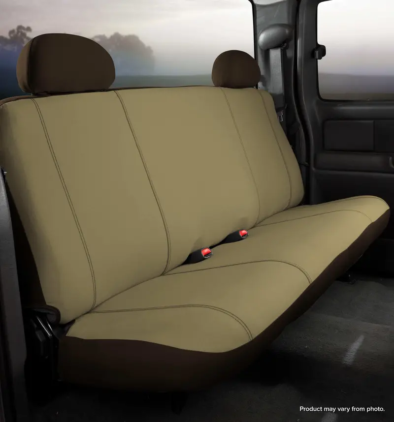 Fia Sp80 Series Custom-Fit Rear Seat Protector In Taupe — Poly-Cotton Blend 1