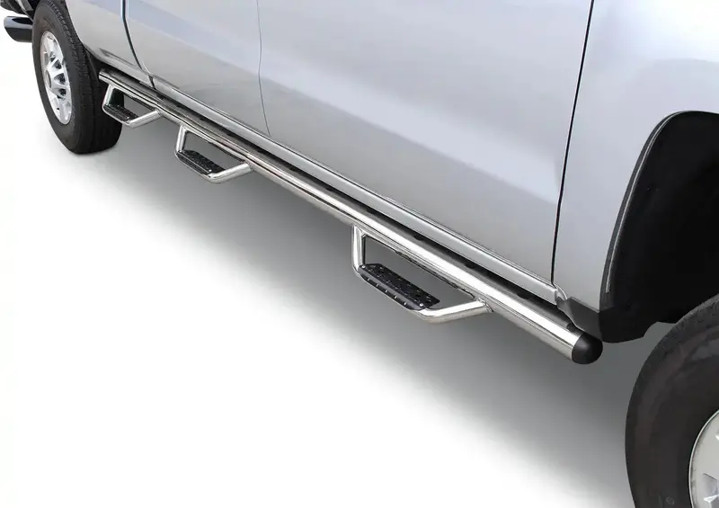 Go Rhino D360451Ps Dominator D3 Stainless Steel Wheel-To-Wheel Side Steps With Bracket Kit 1