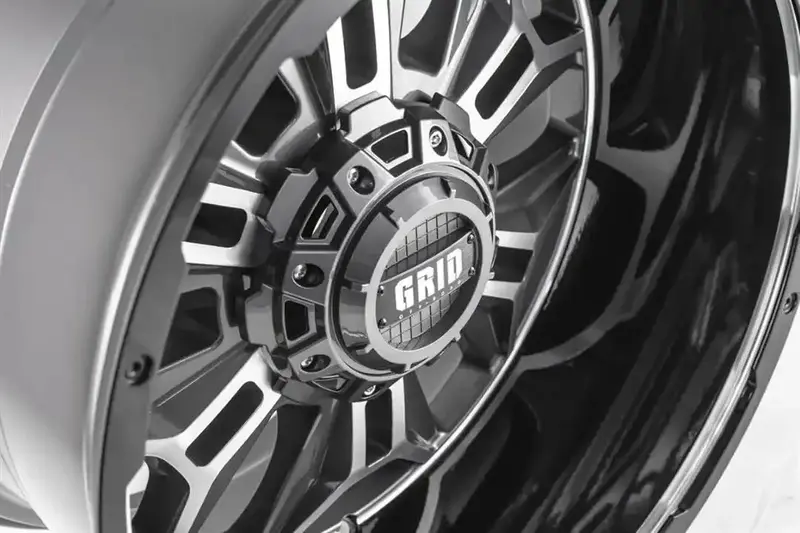 Grid Wheels Gd1120100880L224 – 20X10 Inch Matte Black Alloy Rim, 8X180Mm Bolt Pattern, -25 Offset 1