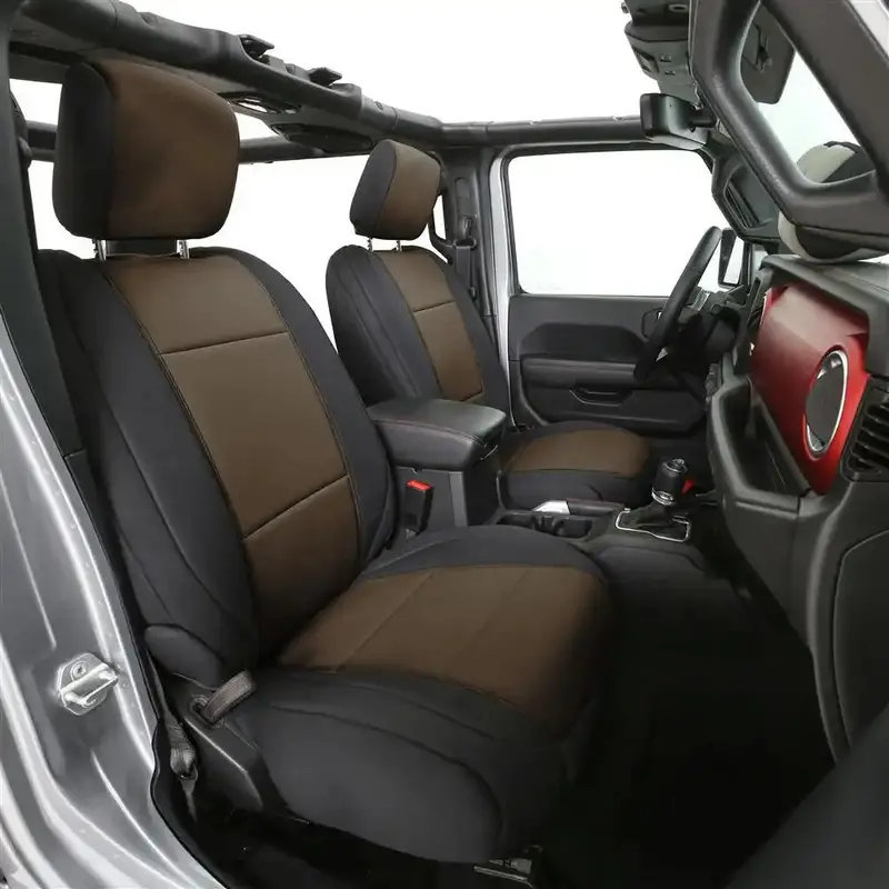 Smittybilt Neoprene Seat Covers – Tan Front And Rear Set For First-Generation Vehicles 1