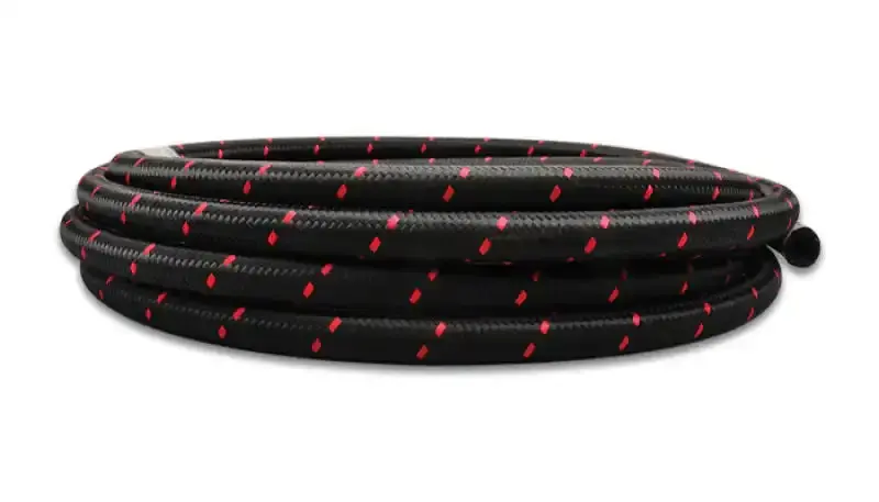 Vibrant Performance -4 An Flexible Braided Hose – Two-Tone Black/Red Nylon, Sold By The 2-Foot Roll 1